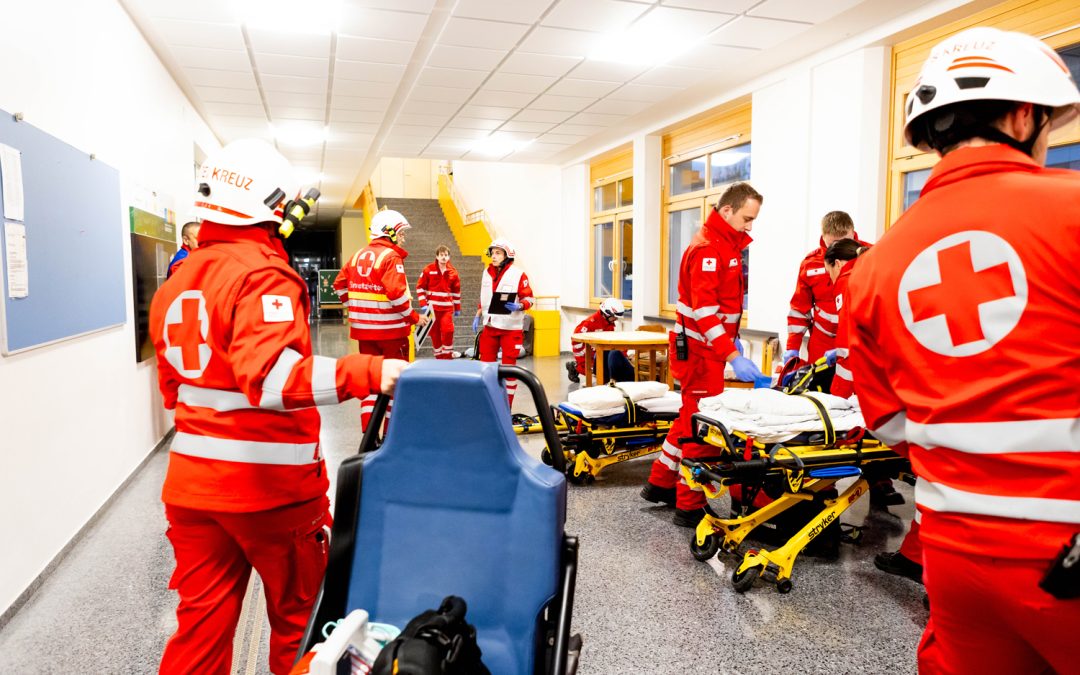 Krankenhaus Braunau und Rotes Kreuz probten den Großeinsatz