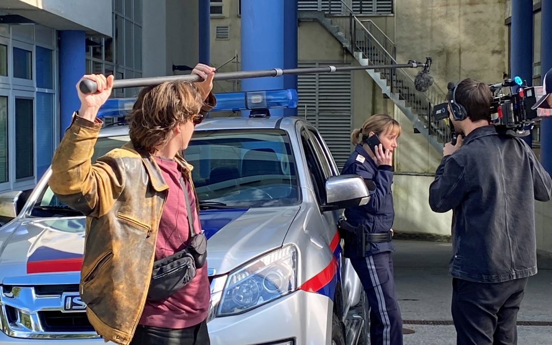 Dreharbeiten mit TV-Star Julia Koschitz im Krankenhaus Braunau